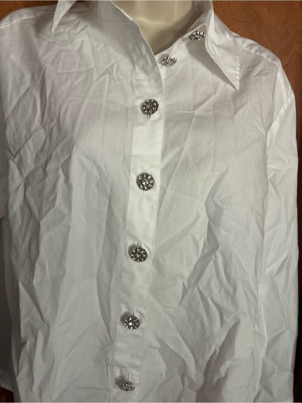 Classic White Button-Front Women's Jacket - Picture 3 of 3